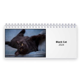Black Cat 2024 Desk Calendar
