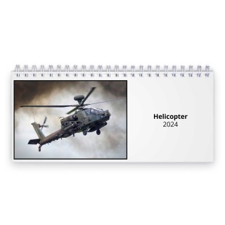 Helicopter 2024 Desk Calendar