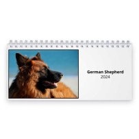 German Shepherd 2024 Desk Calendar