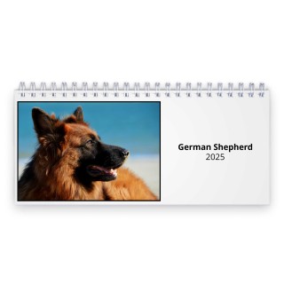 German Shepherd 2024 Desk Calendar