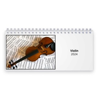Violin 2024 Desk Calendar