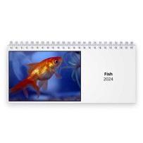 Fish 2024 Desk Calendar