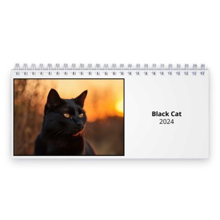 Black Cat 2024 Desk Calendar