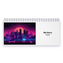 80s Retro 2024 Desk Calendar
