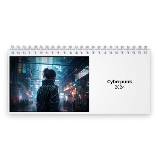 Cyberpunk 2024 Desk Calendar