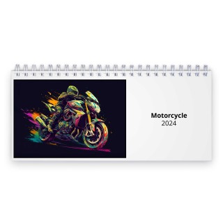 Motorcycle 2024 Desk Calendar