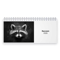 Waschbär 2026 Tischkalender