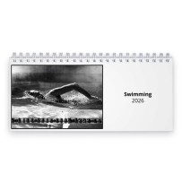 Swimming 2026 Desk Calendar