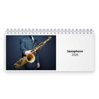 Saxophone 2026 Desk Calendar