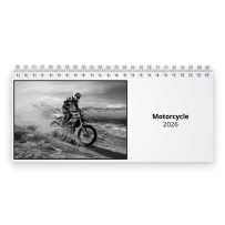 Motorcycle 2026 Desk Calendar