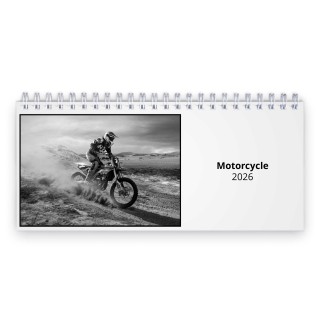 Motorcycle 2026 Desk Calendar