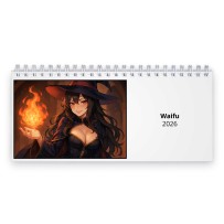 Waifu 2026 Desk Calendar