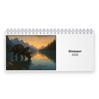 Dinosaur 2026 Desk Calendar