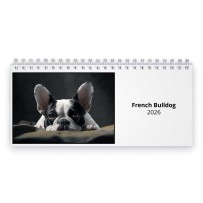 French Bulldog 2026 Desk Calendar