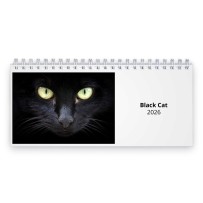 Black Cat 2026 Desk Calendar