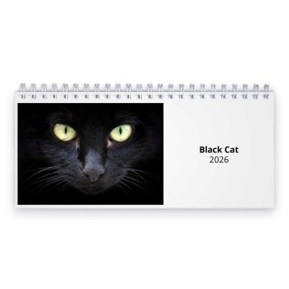 Black Cat 2026 Desk Calendar