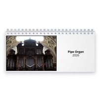 Pipe Organ 2026 Desk Calendar