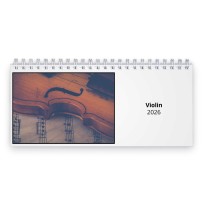 Violin 2026 Desk Calendar