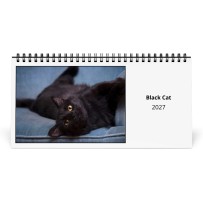 Gatto Nero 2027 Calendario da Tavolo
