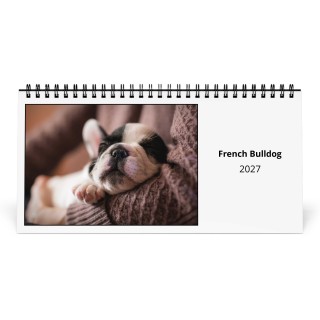 French Bulldog 2027 Desk Calendar