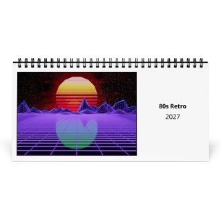 80s Retro 2027 Desk Calendar