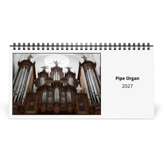 Pipe Organ 2027 Desk Calendar