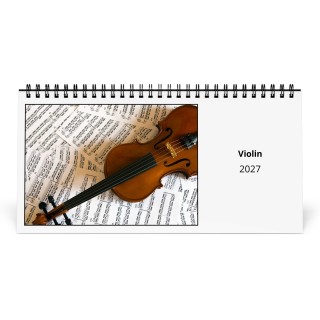 Violin 2027 Desk Calendar
