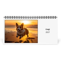 Corgi 2027 Desk Calendar