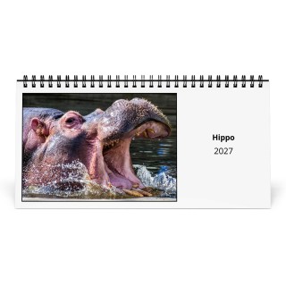Hippo 2027 Desk Calendar