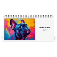 Franse Bulldog 2027 Bureaukalender
