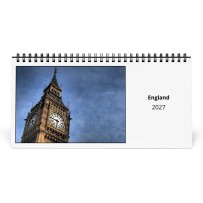 England 2027 Desk Calendar