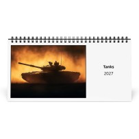 Chars 2027 Calendrier de Bureau