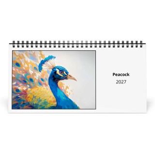 Peacock 2027 Desk Calendar