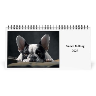 French Bulldog 2027 Desk Calendar
