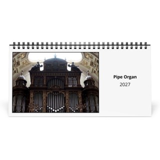 Pipe Organ 2027 Desk Calendar
