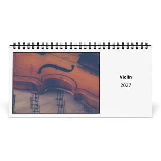 Violin 2027 Desk Calendar