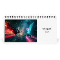 Cyberpunk 2027 Skrivbordskalender