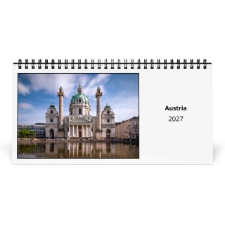 Austria 2027 Desk Calendar