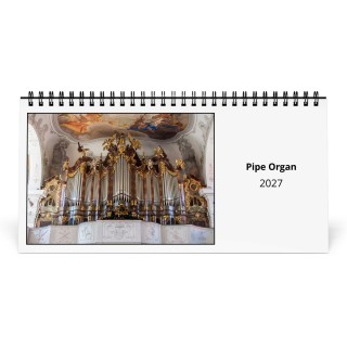 Pipe Organ 2027 Desk Calendar