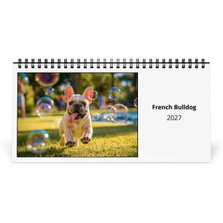 French Bulldog 2027 Desk Calendar