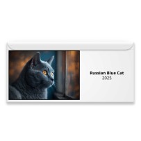 Russian Blue Cat 2024 Magnetic Calendar