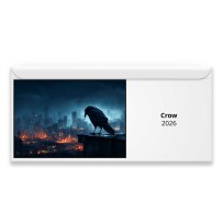 Corbeau 2026 Calendrier Magnétique