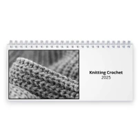 Knitting Crochet 2025 Desk Calendar