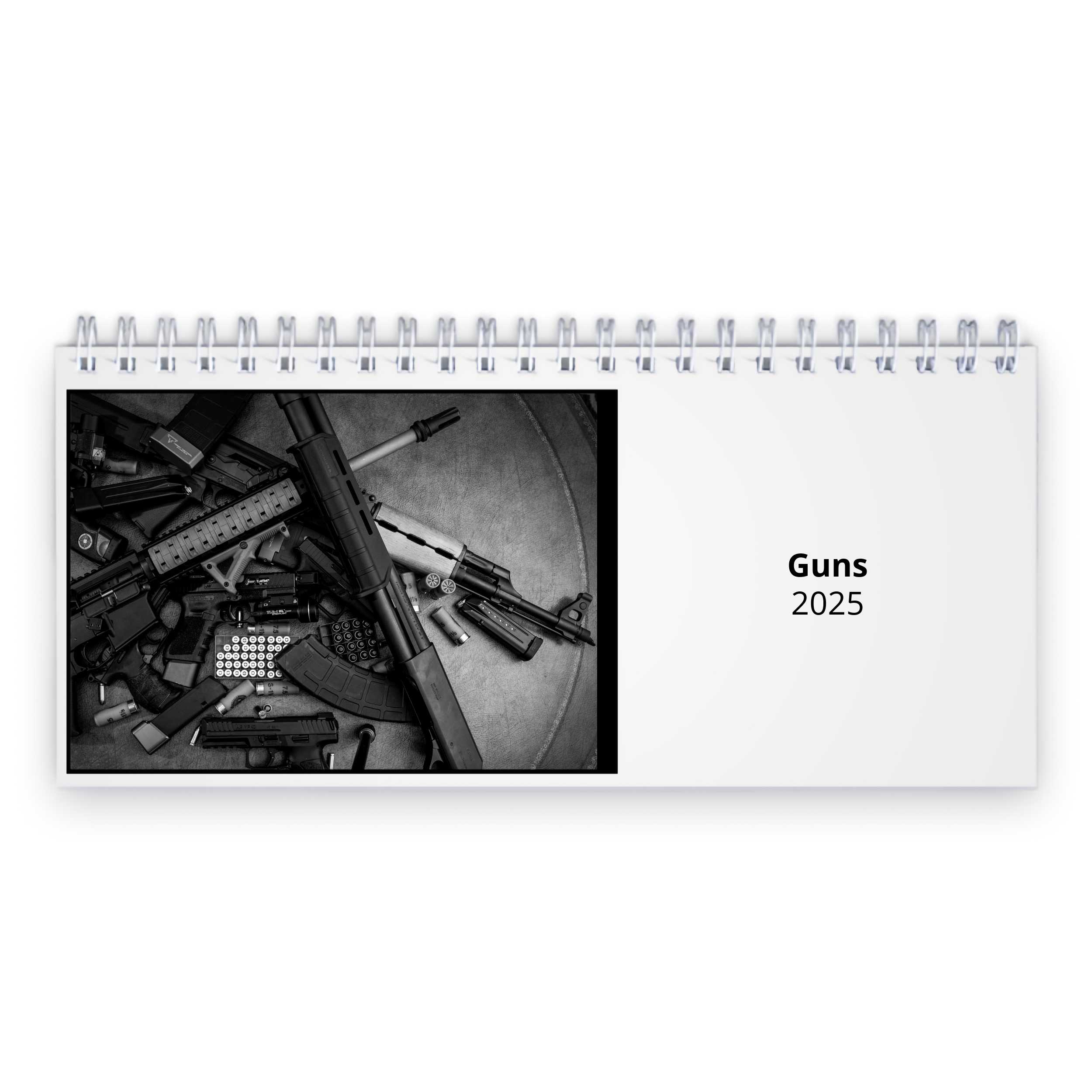 Guns 2025 Desk Calendar