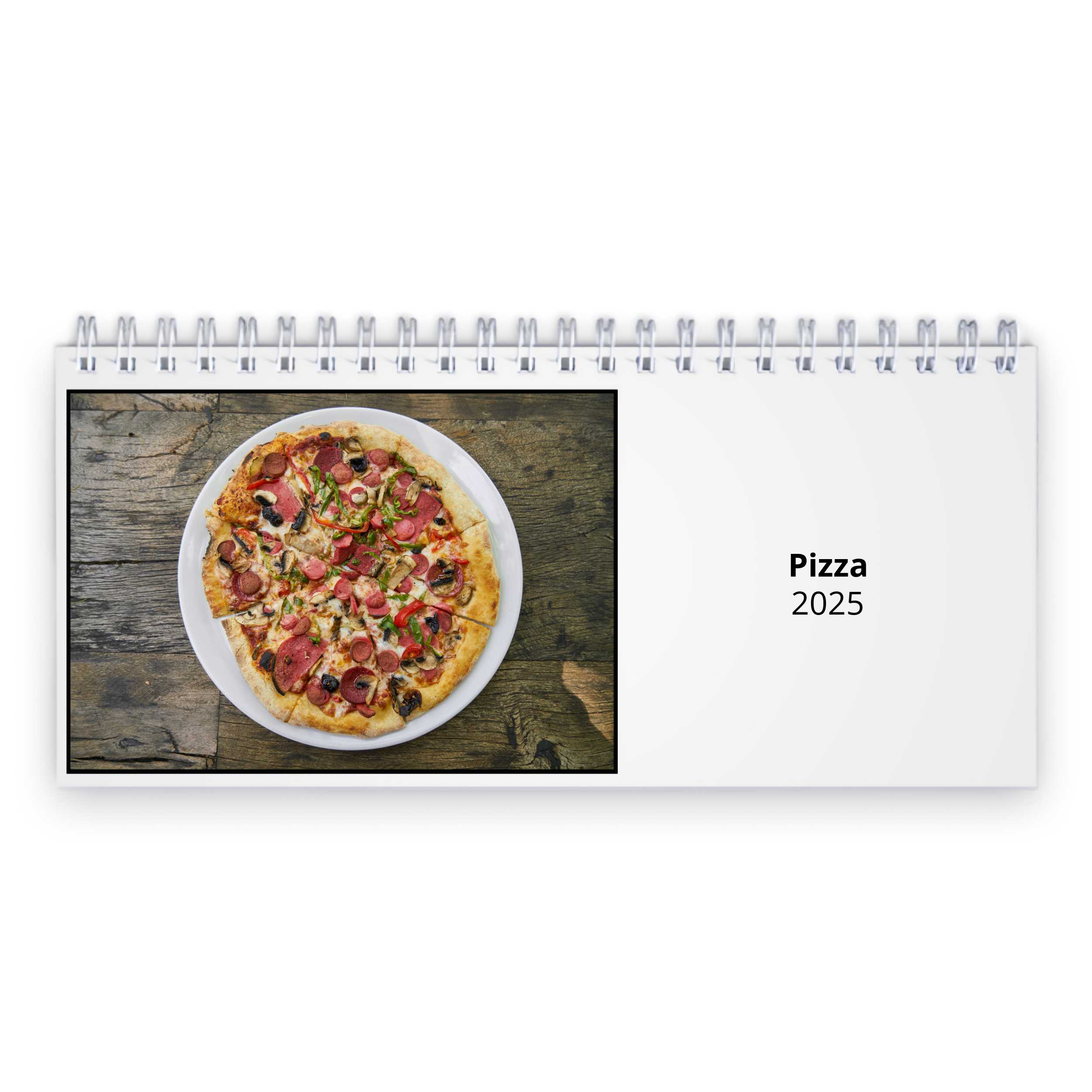 Pizza 2025 Desk Calendar