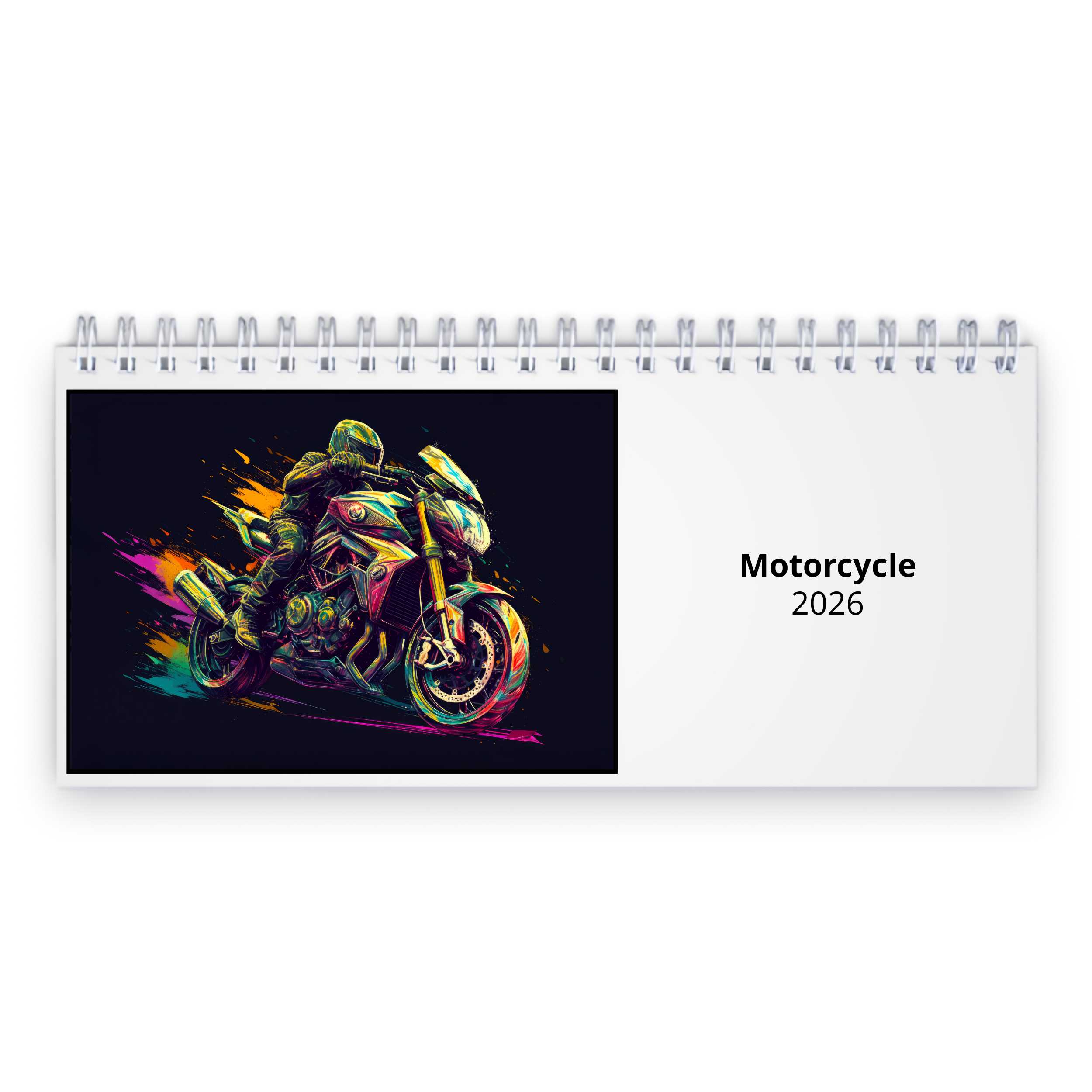 Motorcycle 2025 Desk Calendar