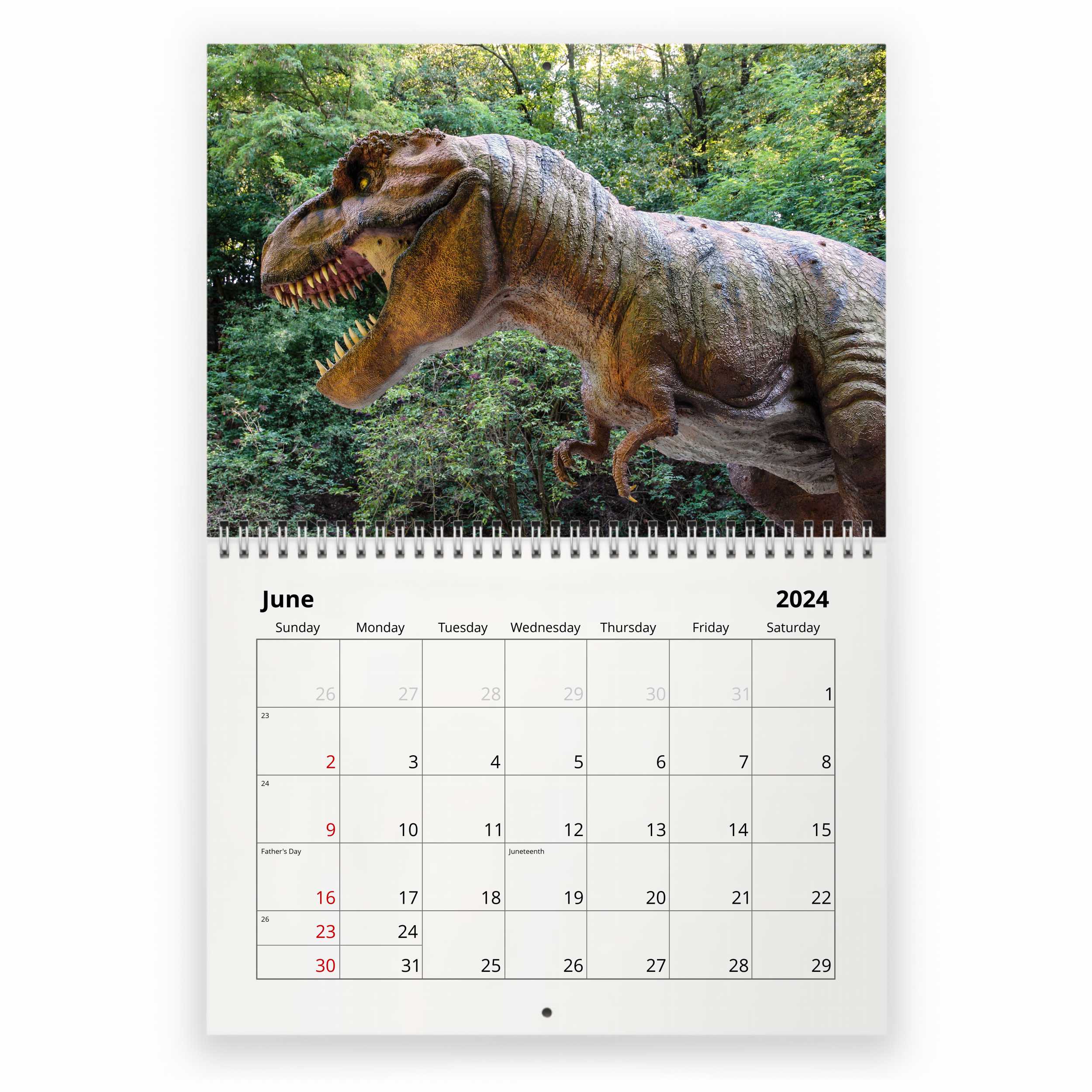 COLLECTOR : GRAND CALENDRIER MURAL DINOSAURES 2024