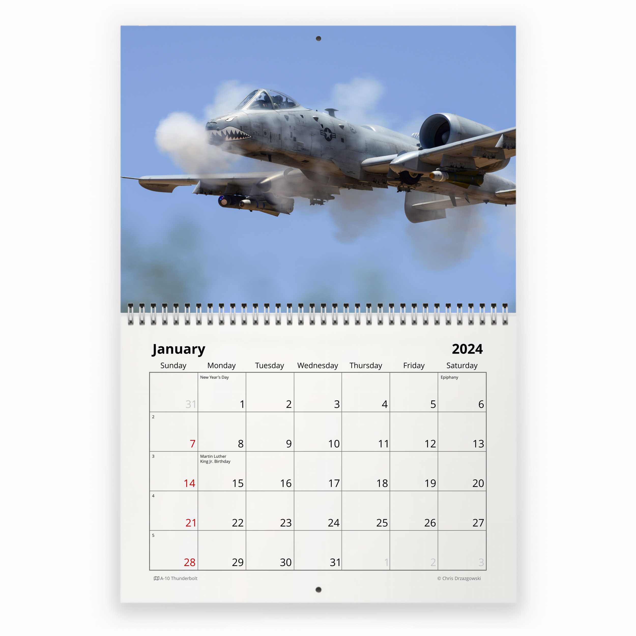 Avions de combat USA (Calendrier mural 2024 DIN A3 horizontal), CALVENDO  calendrier mensuel