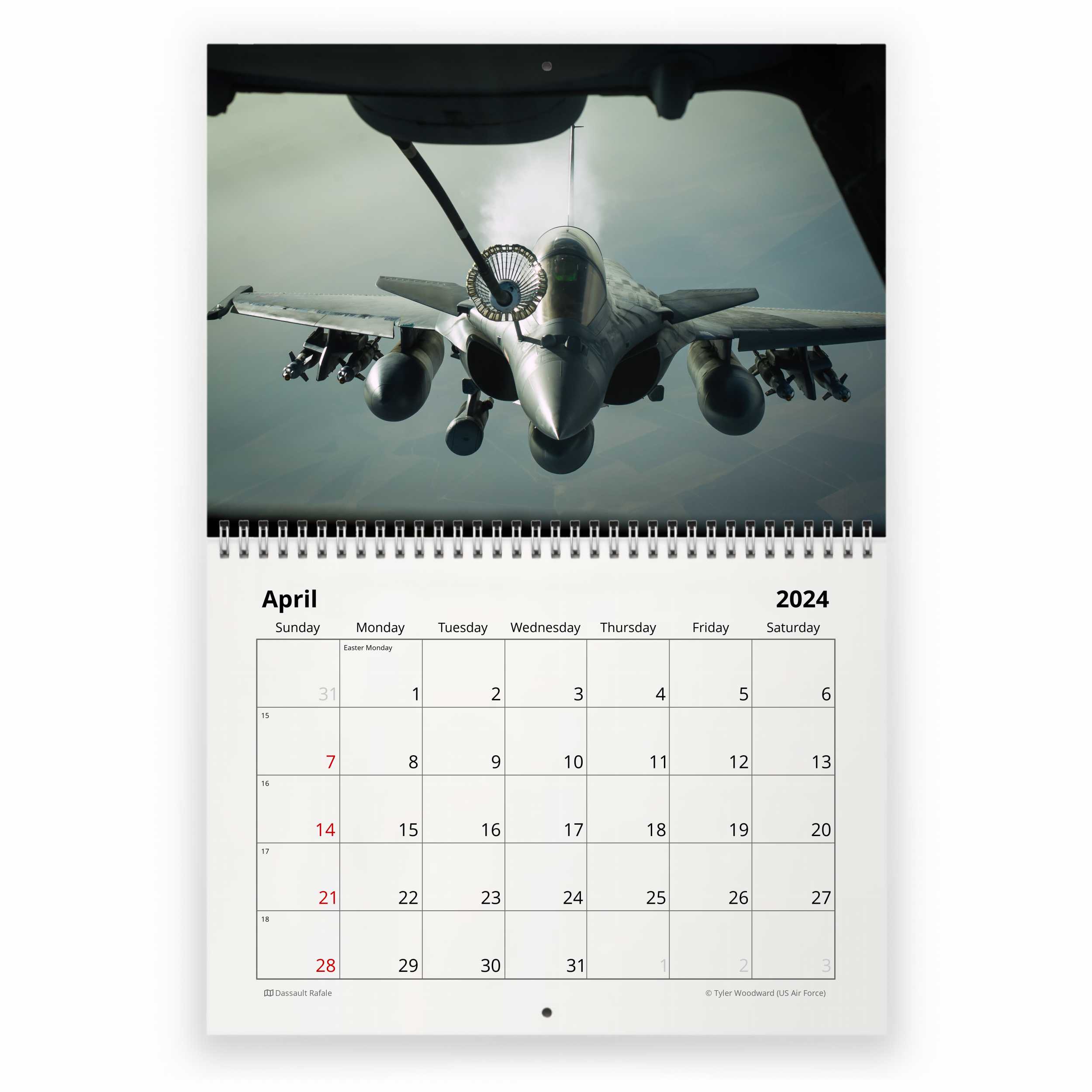 Avions de combat USA (Calendrier mural 2024 DIN A3 horizontal), CALVENDO  calendrier mensuel