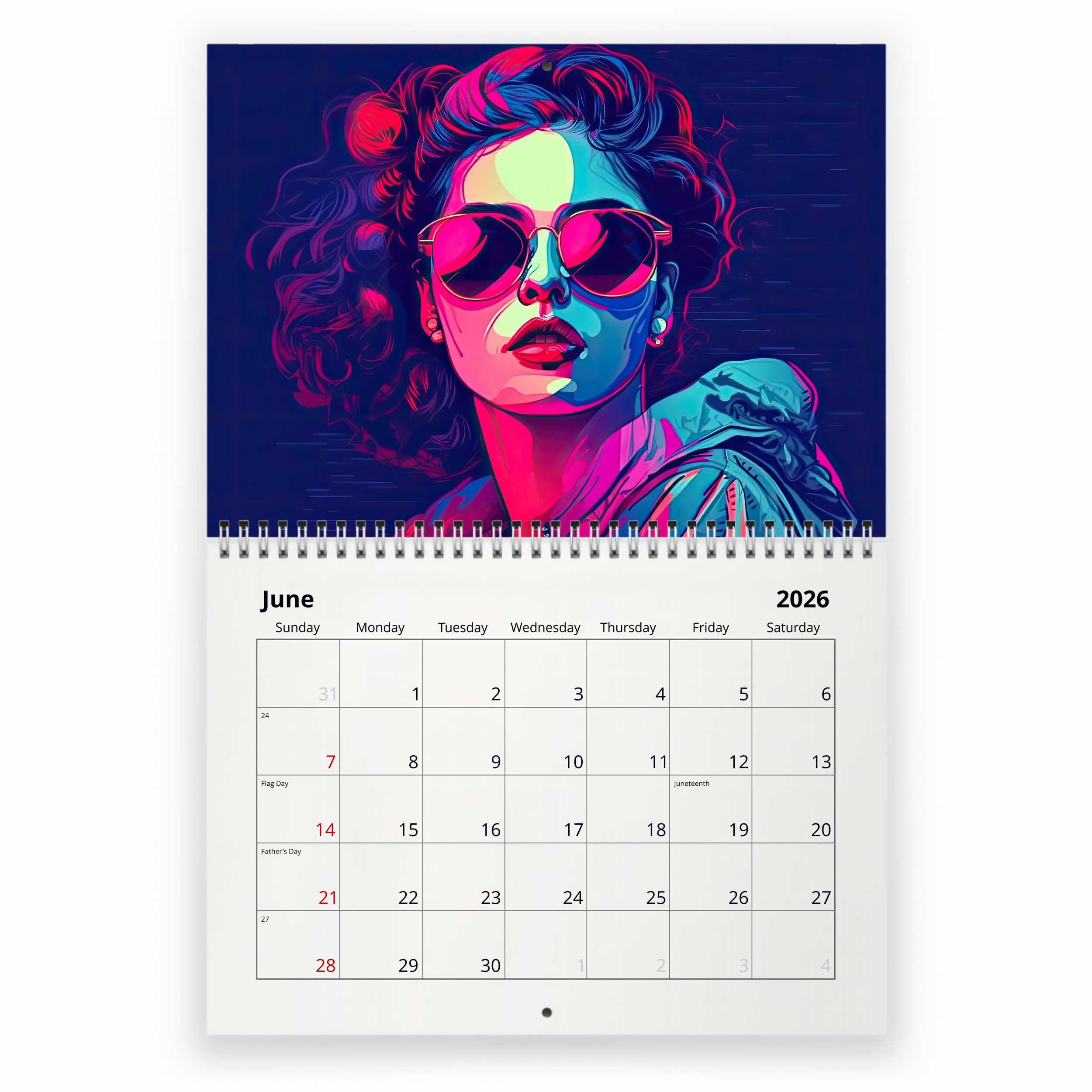 80s Retro 2026 Wall Calendar